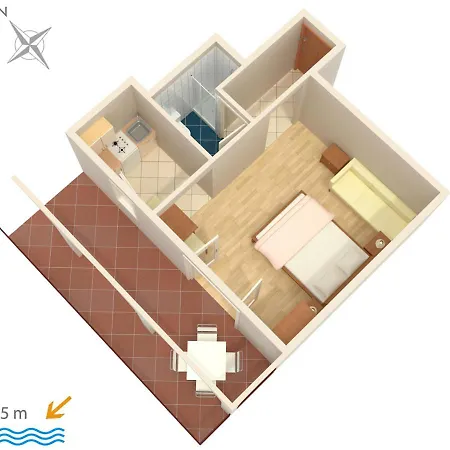 Apartamento By The Sea Okrug Gornji, Ciovo - 9693 *